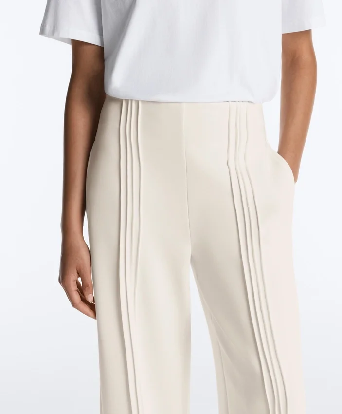 Pantalones de pierna recta con modal Soft Touch y ribetes Pantalones de pierna recta con modal Soft Touch y ribetes