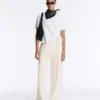 Pantalones de pierna recta con modal Soft Touch y ribetes Pantalones de pierna recta con modal Soft Touch y ribetes