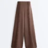 Pantalones de pierna recta con modal Soft Touch y ribetes