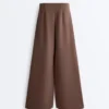 Pantalones de pierna recta con modal Soft Touch y ribetes