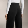 Pantalones de pierna recta con modal y pliegues