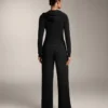 Pantalones de pierna recta con modal y pliegues