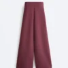 Pantalones de pierna recta de mezcla de algodón Pantalones de pierna recta de mezcla de algodón