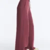 Pantalones de pierna recta de mezcla de algodón Pantalones de pierna recta de mezcla de algodón