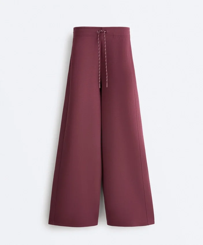 Pantalones de pierna recta de mezcla de algodón Pantalones de pierna recta de mezcla de algodón