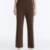 Pantalones de piqué ajustados de talle bajo con algodón Pantalones de piqué ajustados de talle bajo con algodón