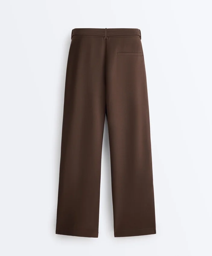 Pantalones de piqué ajustados de talle bajo con algodón Pantalones de piqué ajustados de talle bajo con algodón