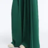 Pantalones de piqué de algodón de pierna ancha con pliegues Pantalones de piqué de algodón de pierna ancha con pliegues