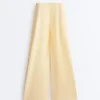 Pantalones de piqué de pierna ancha con algodón Pantalones de piqué de pierna ancha con algodón