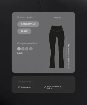 Pantalones de premamá Comfortlux de 80 cm con corte acampanado
