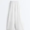 Pantalones de punto de corte recto Pantalones de punto de corte recto