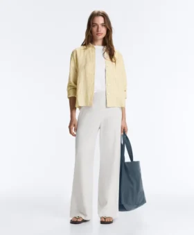 Pantalones de punto de corte recto