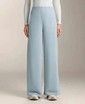 Pantalones de rayas asimétricas con modal