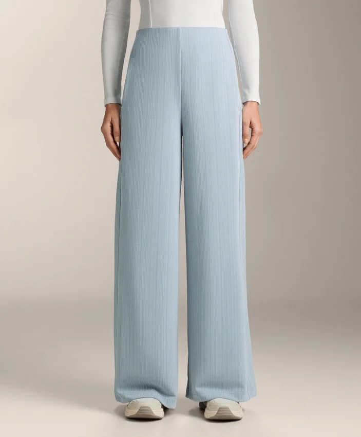 Pantalones de rayas asimétricas con modal Pantalones de rayas asimétricas con modal