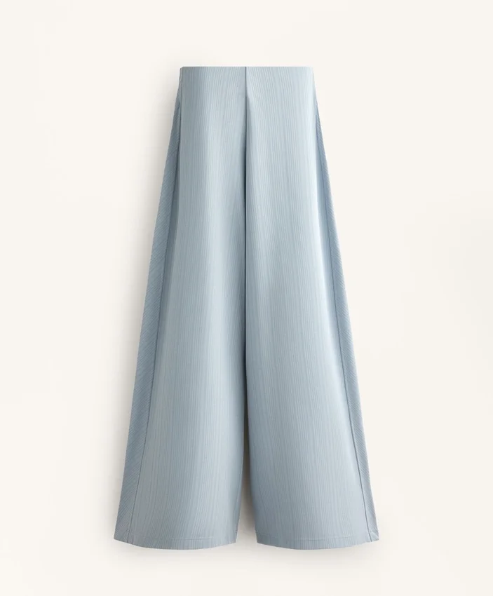 Pantalones de rayas asimétricas con modal Pantalones de rayas asimétricas con modal