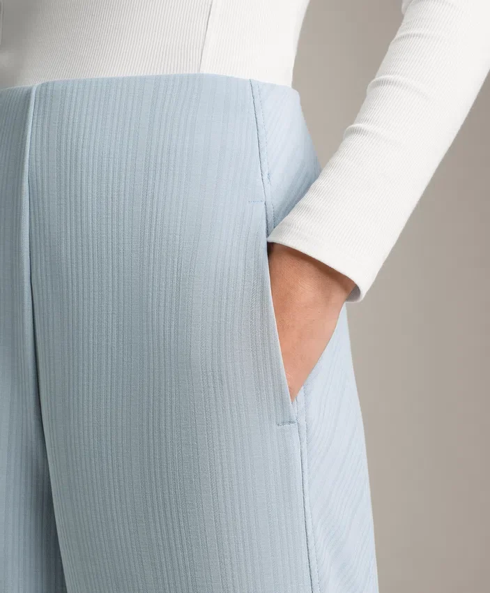 Pantalones de rayas asimétricas con modal Pantalones de rayas asimétricas con modal