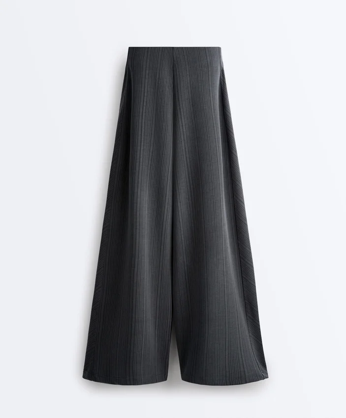 Pantalones de rayas asimétricas con modal Pantalones de rayas asimétricas con modal
