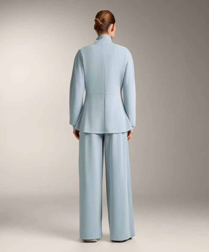 Pantalones de rayas asimétricas con modal Pantalones de rayas asimétricas con modal
