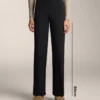 Pantalones de talle alto, cálidos y de pierna recta