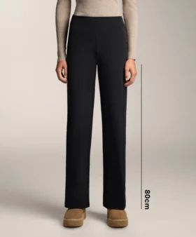 Pantalones de talle alto, cálidos y de pierna recta