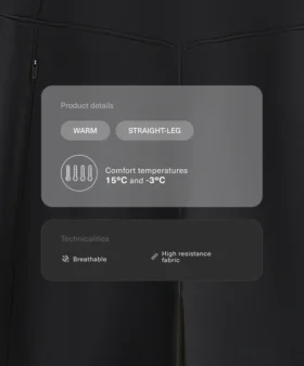 Pantalones de talle alto, cálidos y de pierna recta
