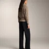 Pantalones de talle alto, cálidos y de pierna recta