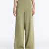 Pantalones de talle alto, pierna ancha y rayas finas de tacto Soft Touch Pantalones de talle alto, pierna ancha y rayas finas de tacto Soft Touch