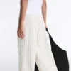Pantalones de talle alto, pierna ancha y rayas finas de tacto Soft Touch Pantalones de talle alto, pierna ancha y rayas finas de tacto Soft Touch
