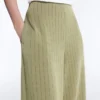 Pantalones de talle alto, pierna ancha y rayas finas de tacto Soft Touch Pantalones de talle alto, pierna ancha y rayas finas de tacto Soft Touch