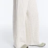 Pantalones de talle alto, pierna ancha y rayas finas de tacto Soft Touch Pantalones de talle alto, pierna ancha y rayas finas de tacto Soft Touch