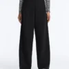 Pantalones de talle alto y pierna ancha con efecto neopreno Pantalones de talle alto y pierna ancha con efecto neopreno