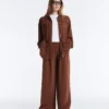 Pantalones largos con modal Soft Touch y detalle de pliegues