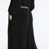 Pantalones largos de pierna ancha con modal Soft Touch y pliegues