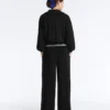 Pantalones largos de pierna ancha con modal Soft Touch y pliegues