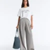 Pantalones largos plisados con modal Soft Touch Pantalones largos plisados con modal Soft Touch