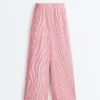 Pantalones rectos a rayas 100 % algodón Pantalones rectos a rayas 100 % algodón