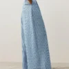 Pantalones rectos a rayas de mezcla de algodón Pantalones rectos a rayas de mezcla de algodón
