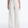 Pantalones rectos de algodón jaspeado Pantalones rectos de algodón jaspeado