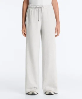 Pantalones rectos de algodón jaspeado