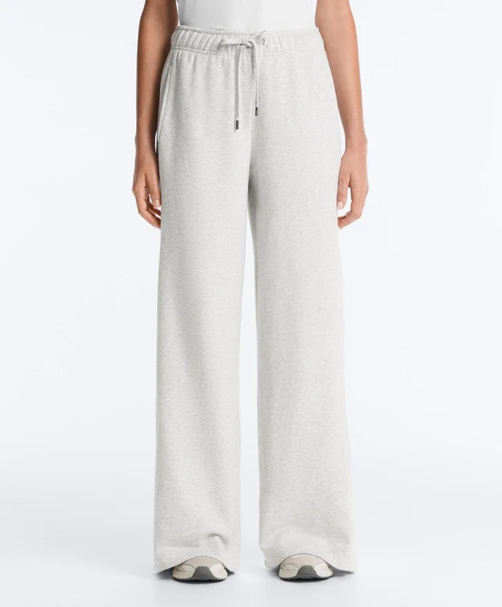Pantalones rectos de algodón jaspeado Pantalones rectos de algodón jaspeado