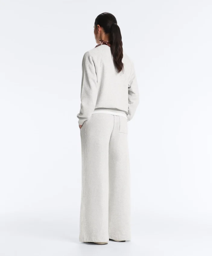Pantalones rectos de algodón jaspeado Pantalones rectos de algodón jaspeado