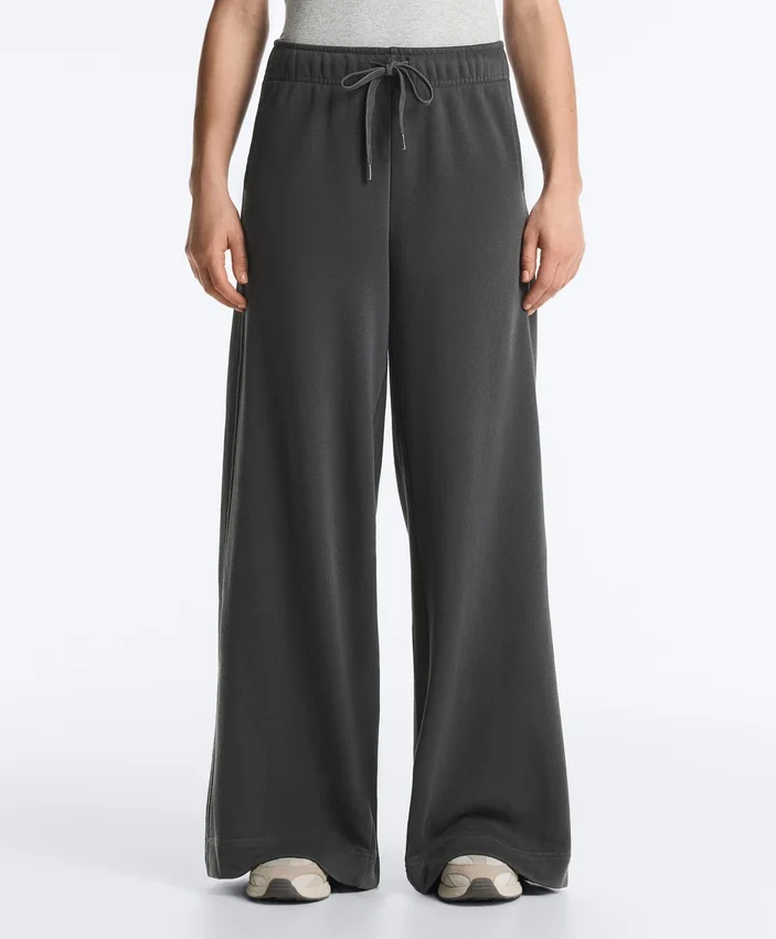Pantalones rectos de mezcla de algodón y forro polar Pantalones rectos de mezcla de algodón y forro polar