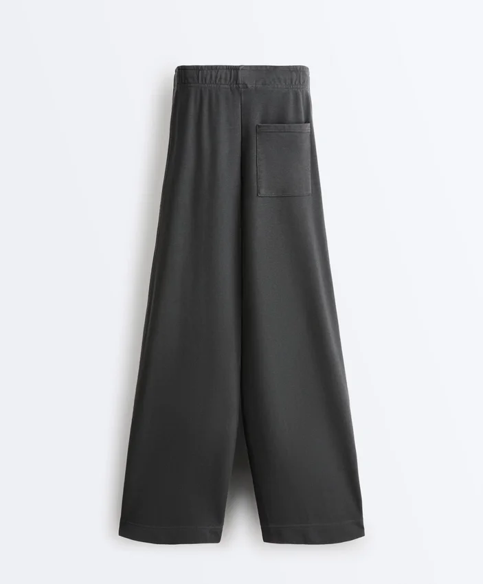 Pantalones rectos de mezcla de algodón y forro polar Pantalones rectos de mezcla de algodón y forro polar