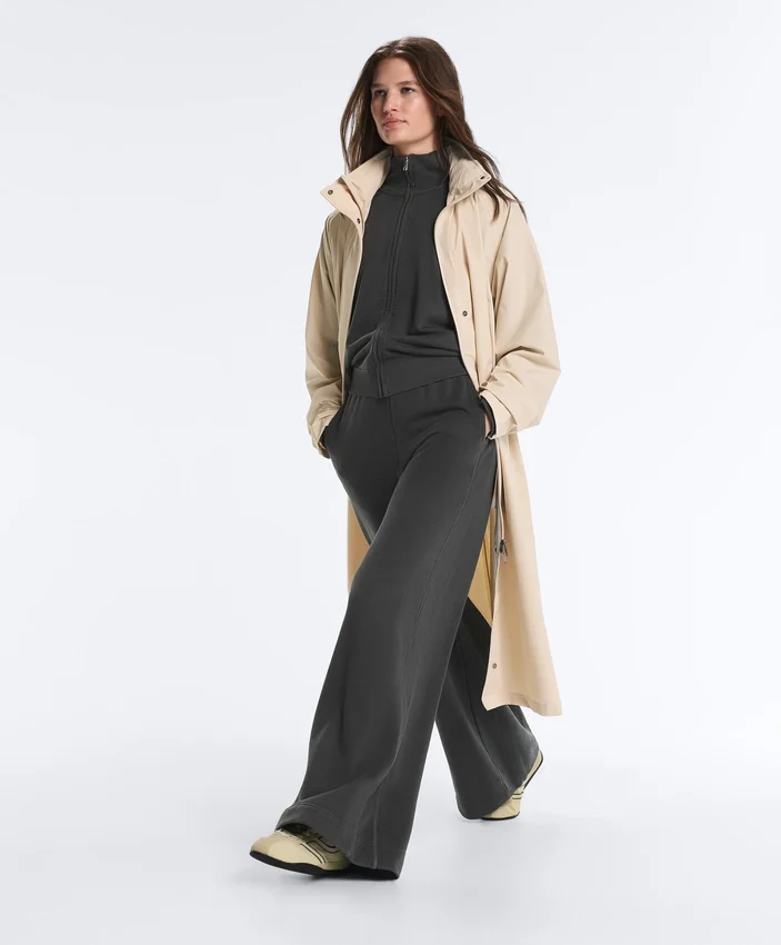 Pantalones rectos de mezcla de algodón y forro polar Pantalones rectos de mezcla de algodón y forro polar