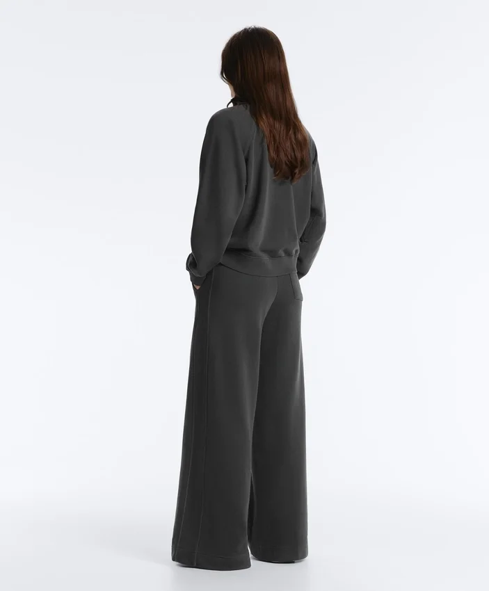 Pantalones rectos de mezcla de algodón y forro polar Pantalones rectos de mezcla de algodón y forro polar