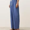 Pantalones rectos de mezcla de lyocell y 24 % de lino Pantalones rectos de mezcla de lyocell y 24 % de lino