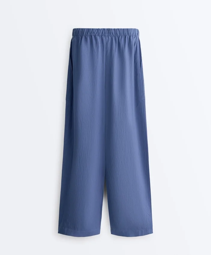 Pantalones rectos de mezcla de lyocell y 24 % de lino Pantalones rectos de mezcla de lyocell y 24 % de lino