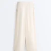 Pantalones rectos de mezcla de lyocell y 24 % de lino Pantalones rectos de mezcla de lyocell y 24 % de lino