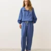 Pantalones rectos de mezcla de lyocell y 24 % de lino Pantalones rectos de mezcla de lyocell y 24 % de lino