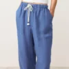 Pantalones rectos de mezcla de lyocell y 24 % de lino Pantalones rectos de mezcla de lyocell y 24 % de lino